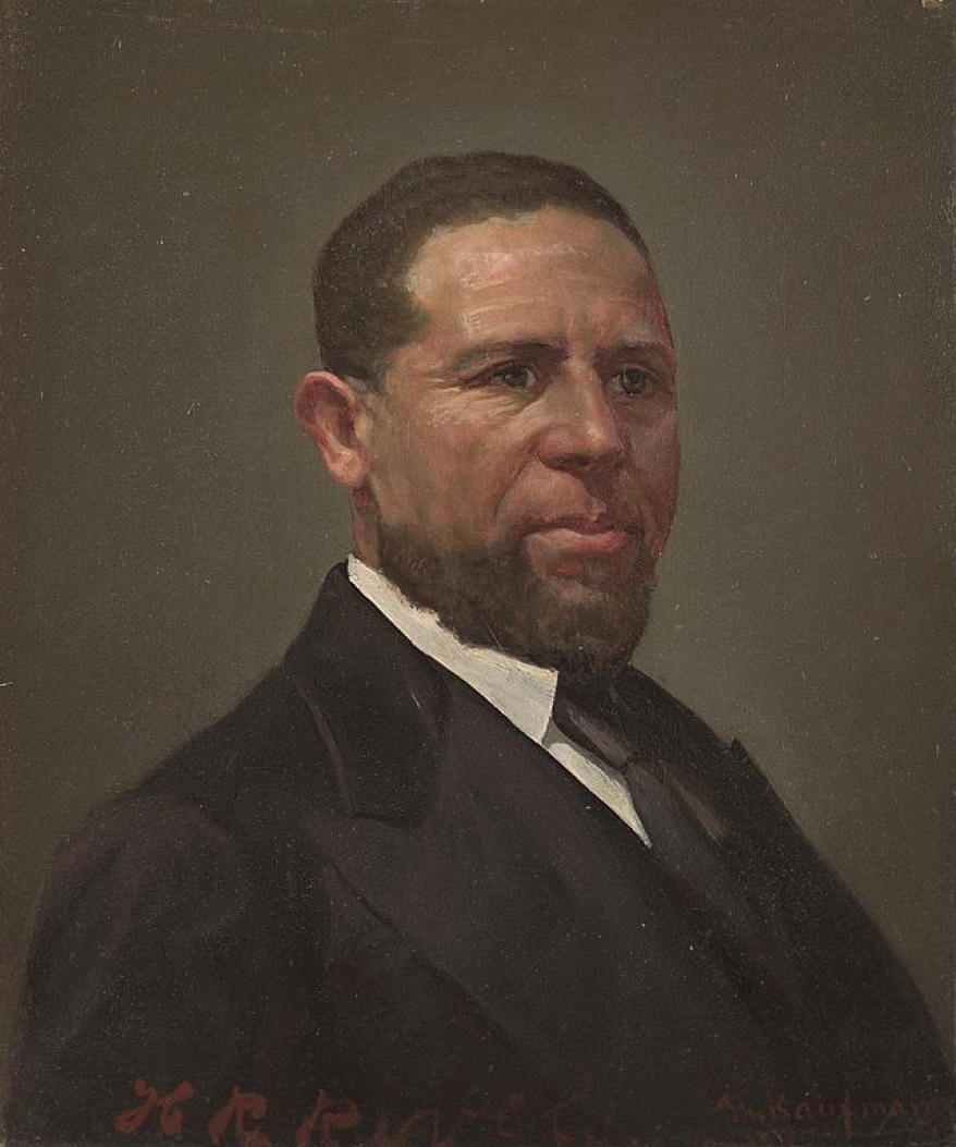 In 1870, the Boston firm of Louis Prang and Company published a chromolithograph (an inexpensive type of color print) portrait of the first African American United States senator. One prominent admirer of the portrait was Frederick Douglass: “Whatever may be the prejudices of those who may look upon it,” he wrote to Prang, “they will be compelled to admit that the Mississippi senator is a man, and one who will easily pass for a man among men. We colored men so often see ourselves described and painted as monkeys, that we think it a great piece of good fortune to find an exception to this general rule.”
