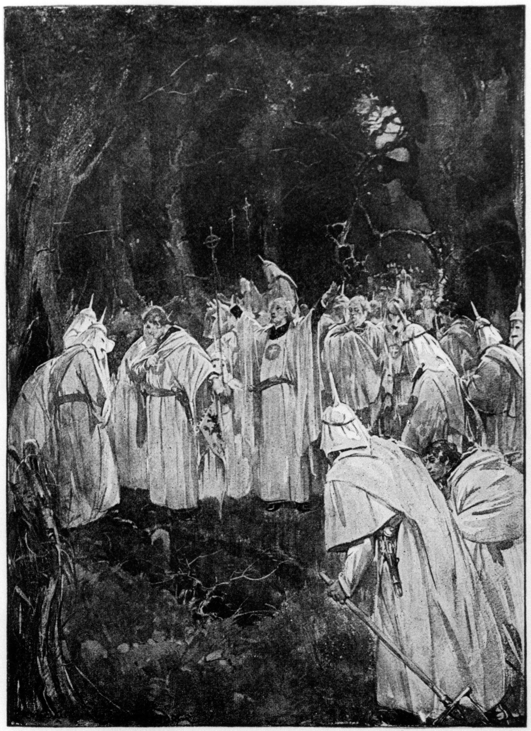 By the turn of the century, popular novels such as Thomas Dixon, Jr.’s <em>The Traitor</em> transformed the bloody record of the Ku Klux Klan (now softened by the euphemism “Invisible Empire”) into tales of gallantry, sacrifice, and latter-day knighthood.