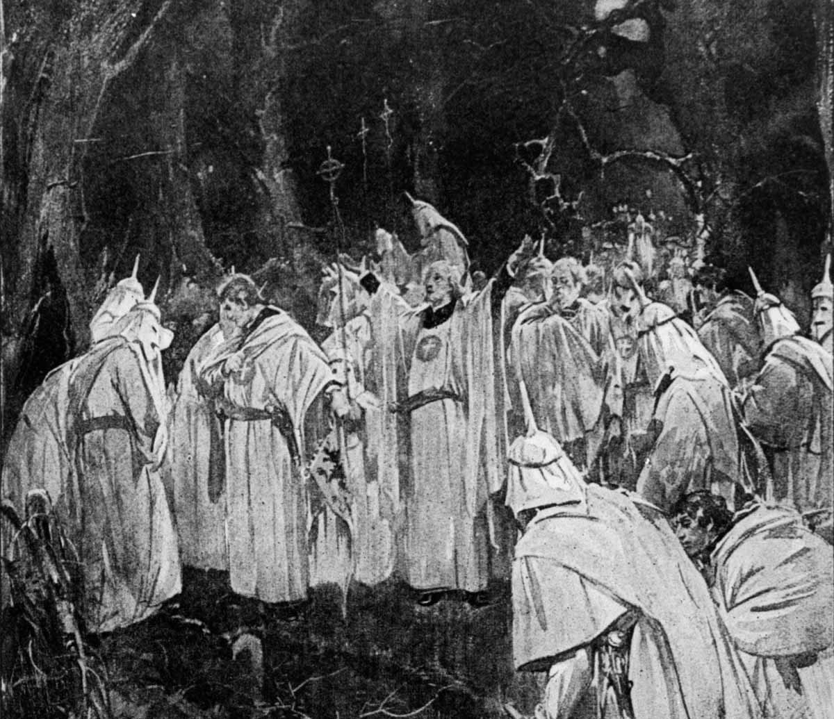 By the turn of the century, popular novels such as Thomas Dixon, Jr.’s <em>The Traitor</em> transformed the bloody record of the Ku Klux Klan (now softened by the euphemism “Invisible Empire”) into tales of gallantry, sacrifice, and latter-day knighthood.