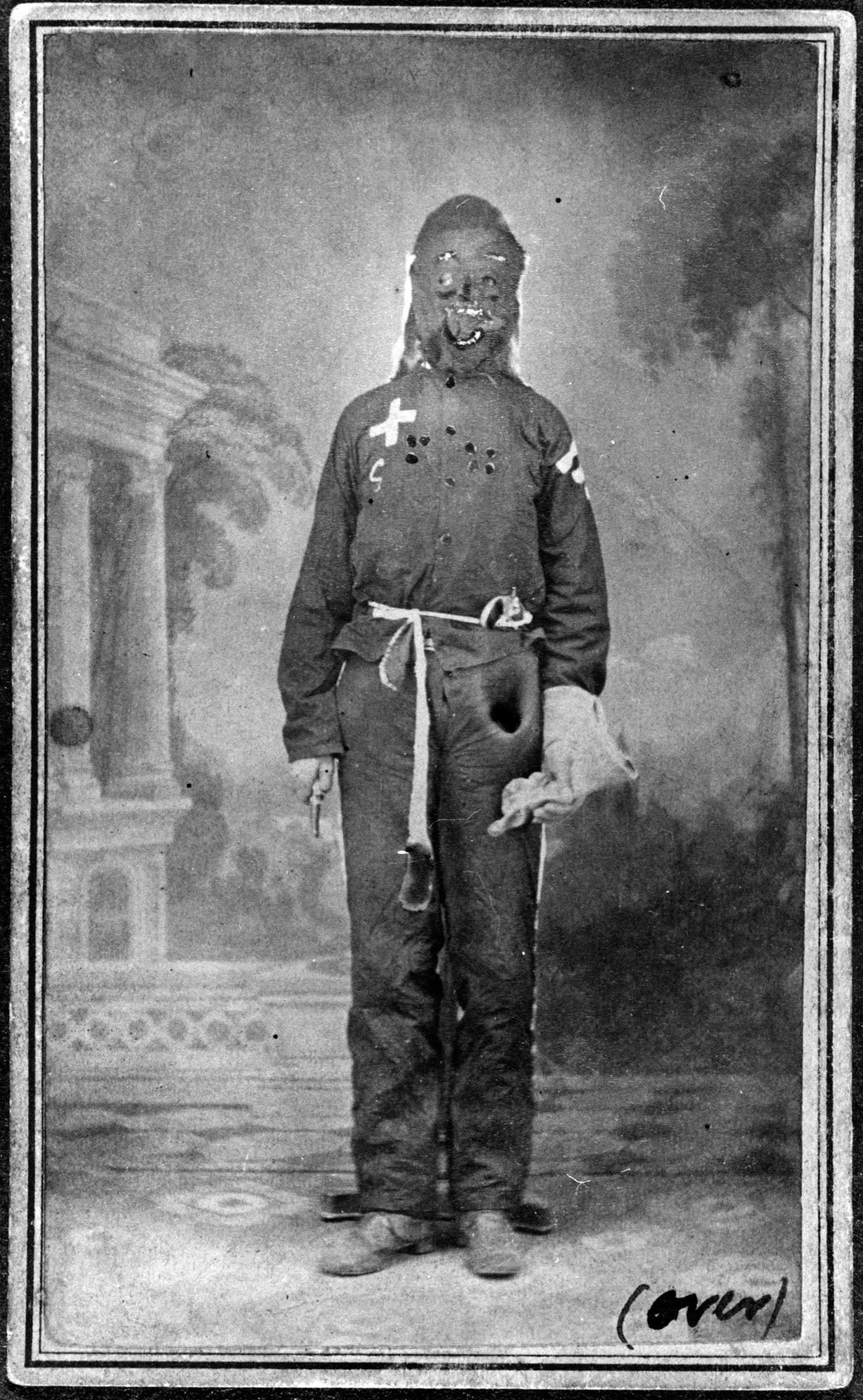 A captured member of the Ku Klux Klan posed for a Holly Springs, Mississippi, photographer after turning state’s evidence in the prosecution of Klan members under the 1871 law.