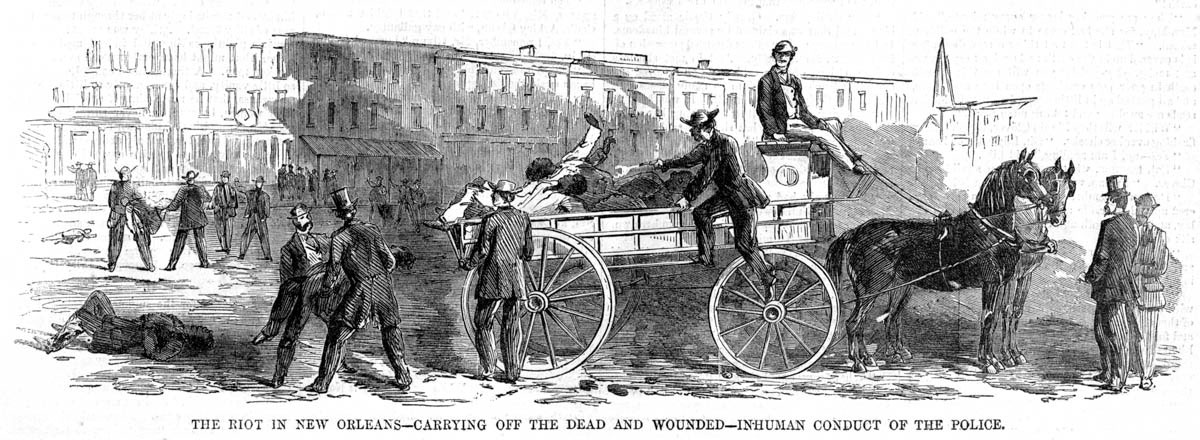 In the aftermath of the New Orleans riots, coverage in the illustrated press was critical of the city’s police, including their “inhuman conduct” toward the victims of the violence.