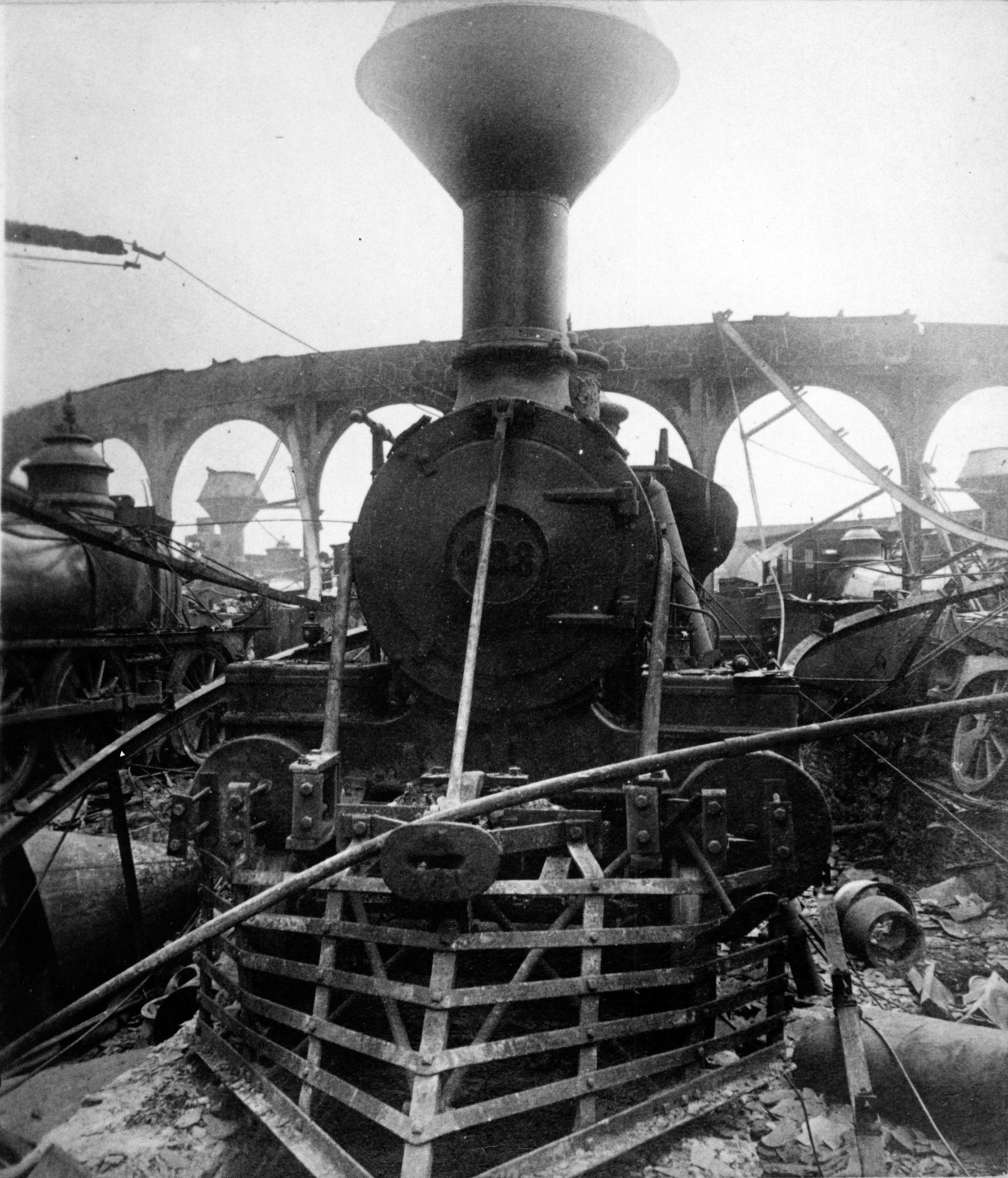 This picture was part of a series of forty-four stereographs by S. V. Albee that were sold commercially as “The Railroad War.” Stereographs were cards with “double photographs” that, when viewed through a “stereoscope,” looked three-dimensional. By the 1870s, stereoscope viewing was one of the most popular forms of home entertainment.
